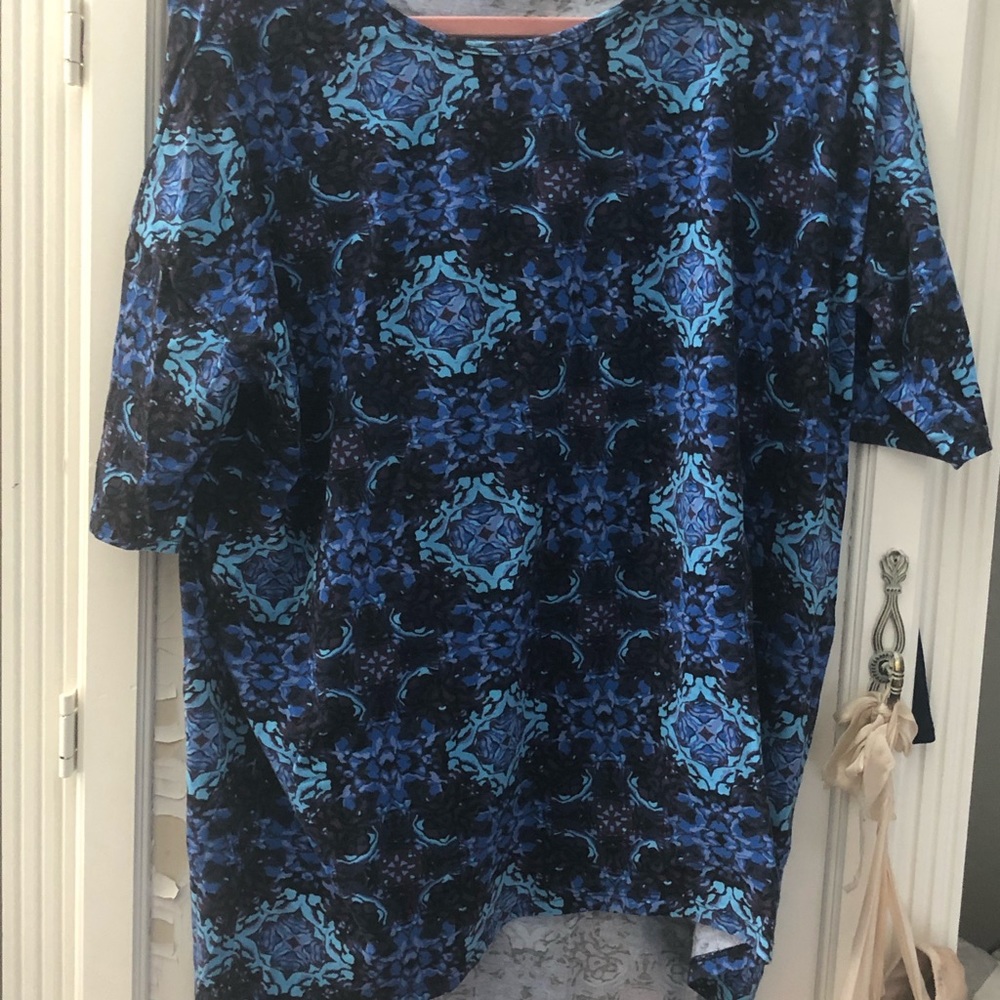 Lularoe Blue Patterned Irma